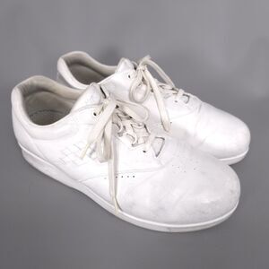 SAS Womens Walking Shoes 8.5 Comfort Orthopedic Sneakers White‎ Leather USA MADE